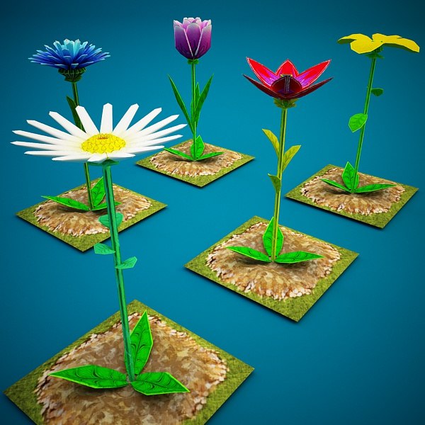 3d flowers games