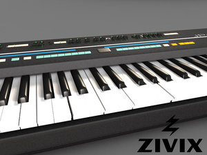 3d model of electronic synthesizer
