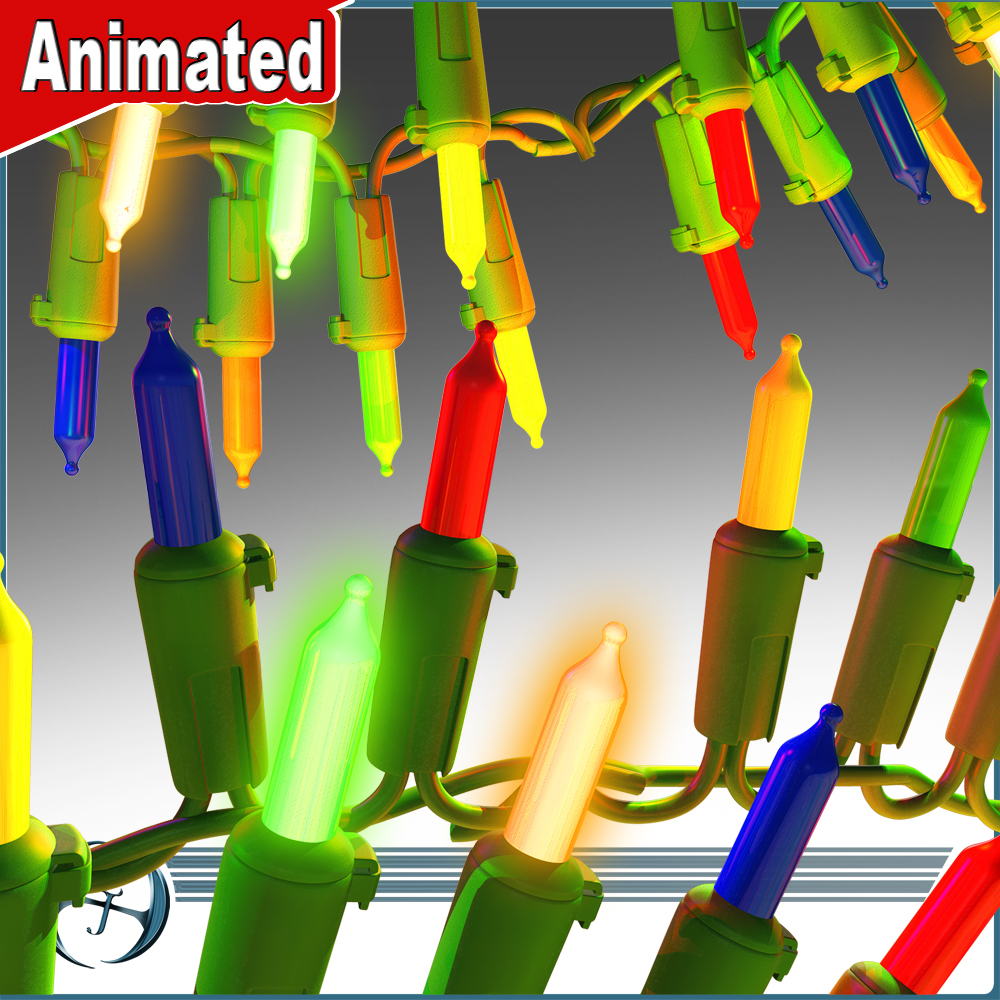 3d model 2 pack christmas lights