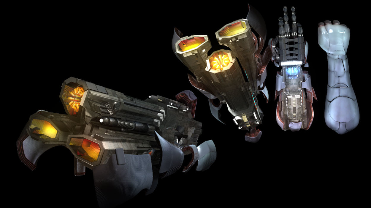 3d cyborg arm