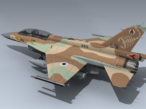 3d israeli idf f-16d