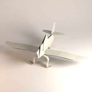 3d paper plane model