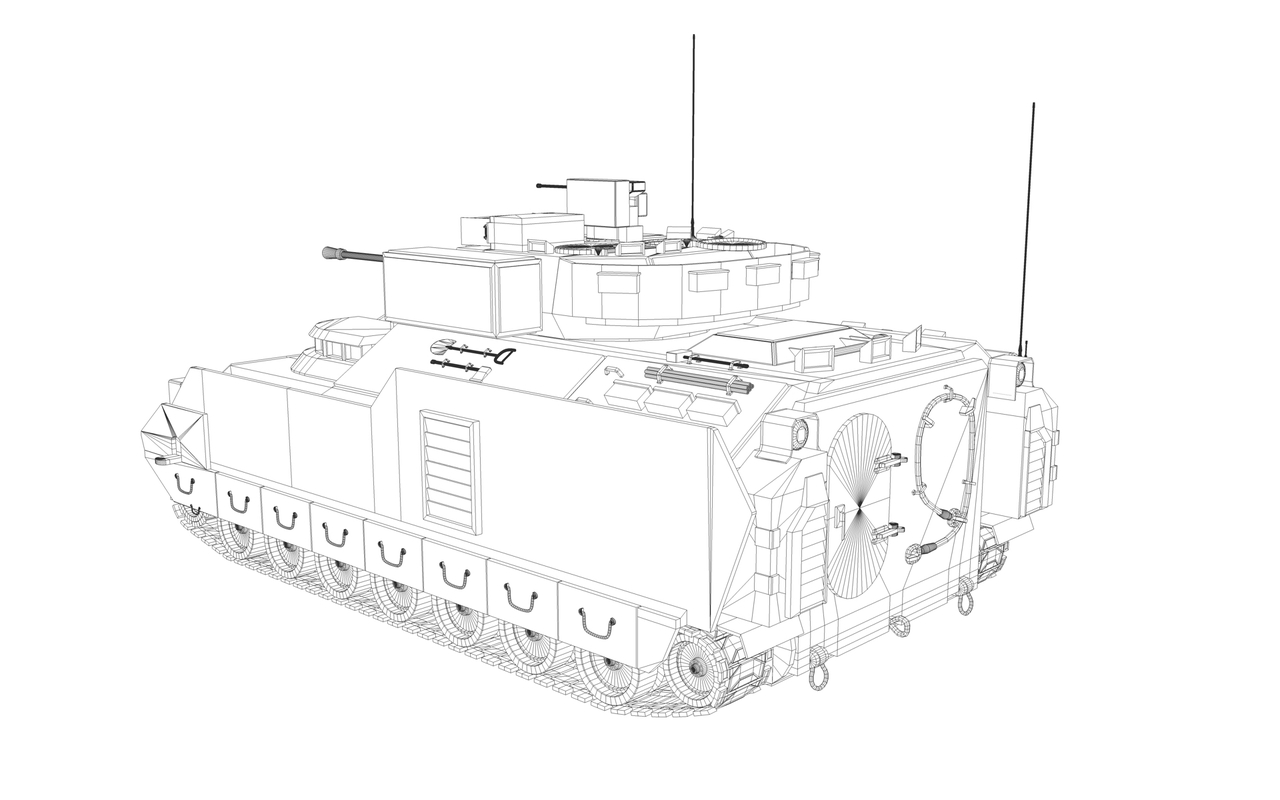 m3a3 bradley apc 3d model