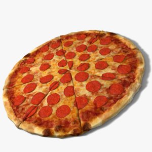 3d model pepperoni pizza