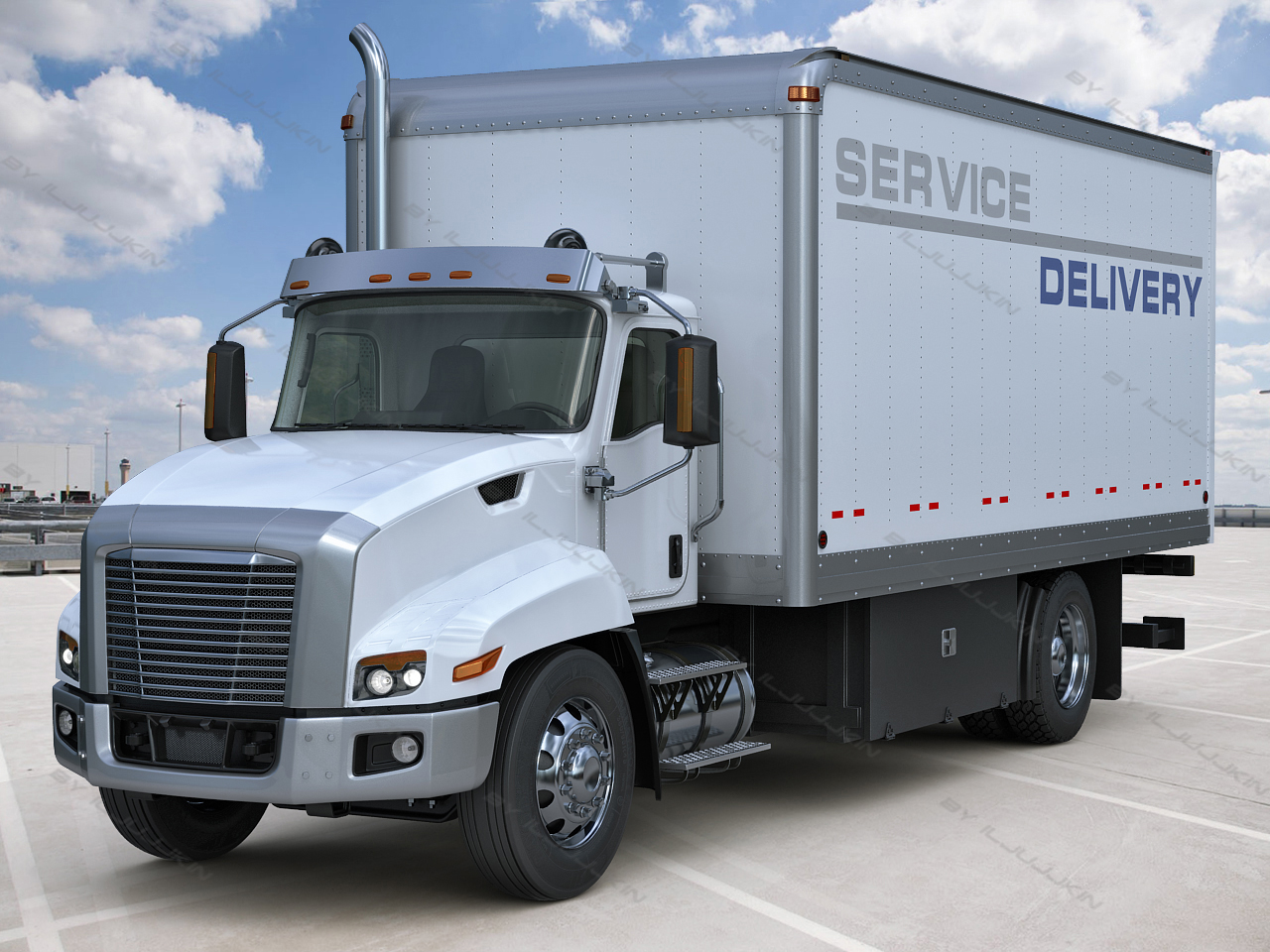 3ds max truck box - service
