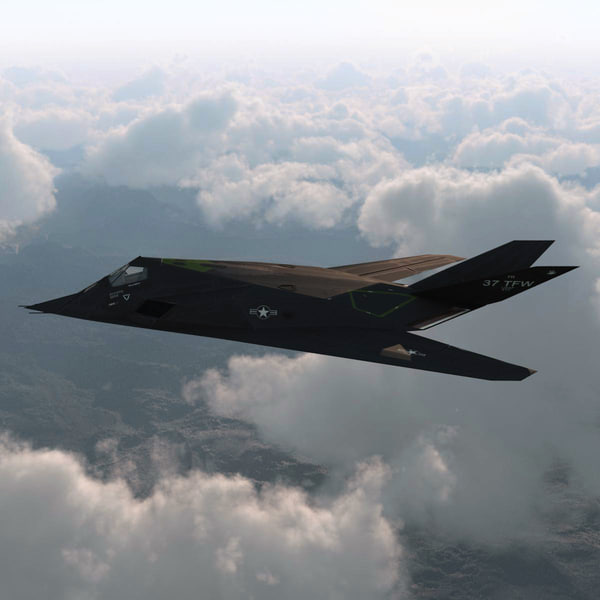 realistic f 117 nighthawk 3d model