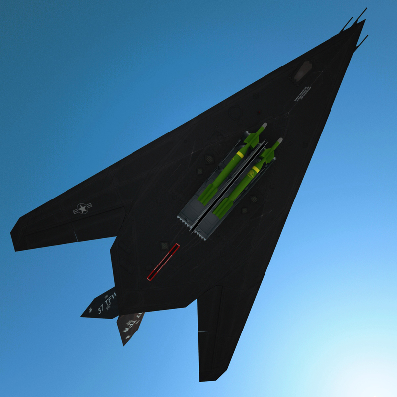 realistic f 117 nighthawk 3d model