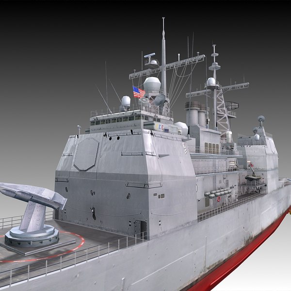 3d model uss ticonderoga class cg