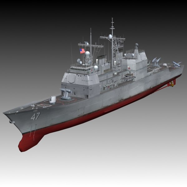 3d model uss ticonderoga class cg