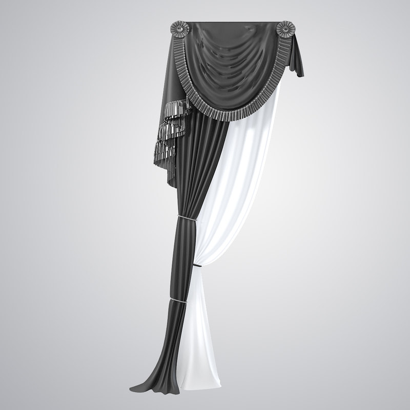 Classic Curtain Luxury 3d Model