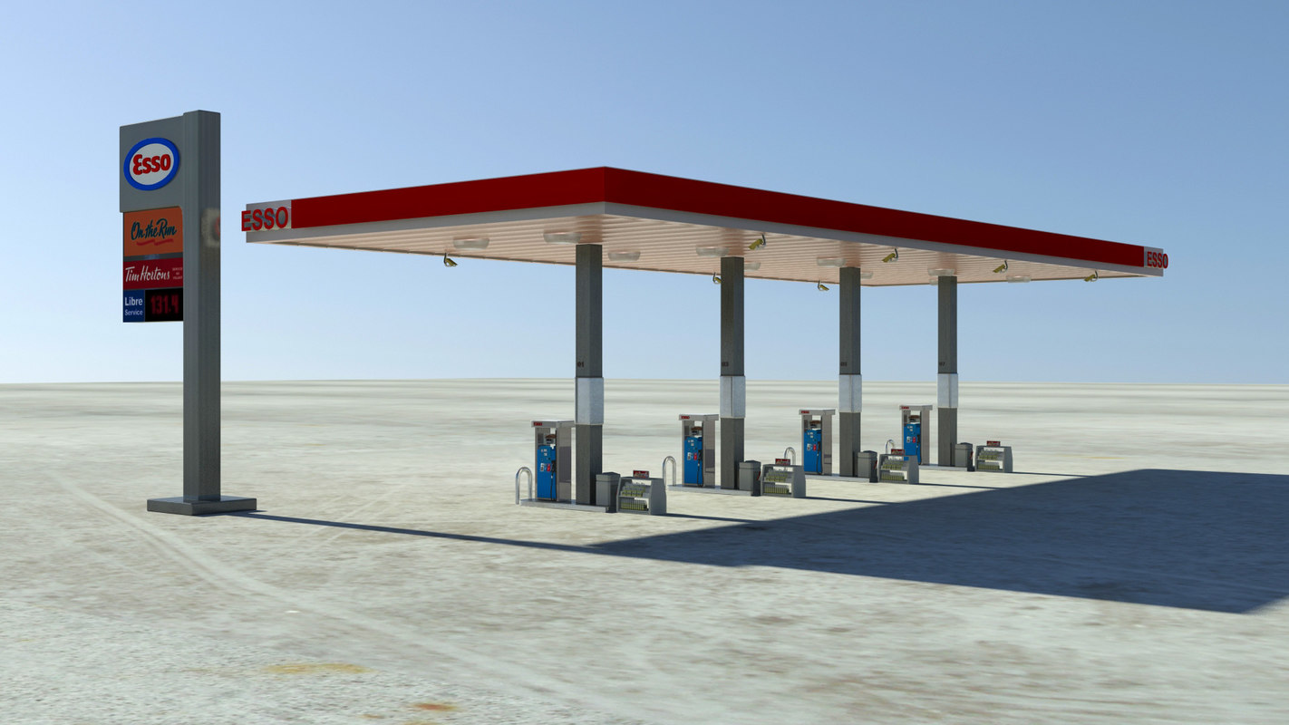 hirez gas station 3d model