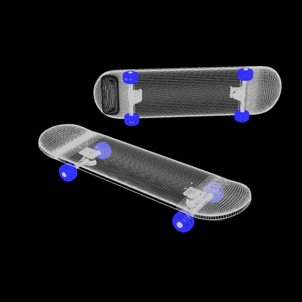 3d model skateboard plywood deck