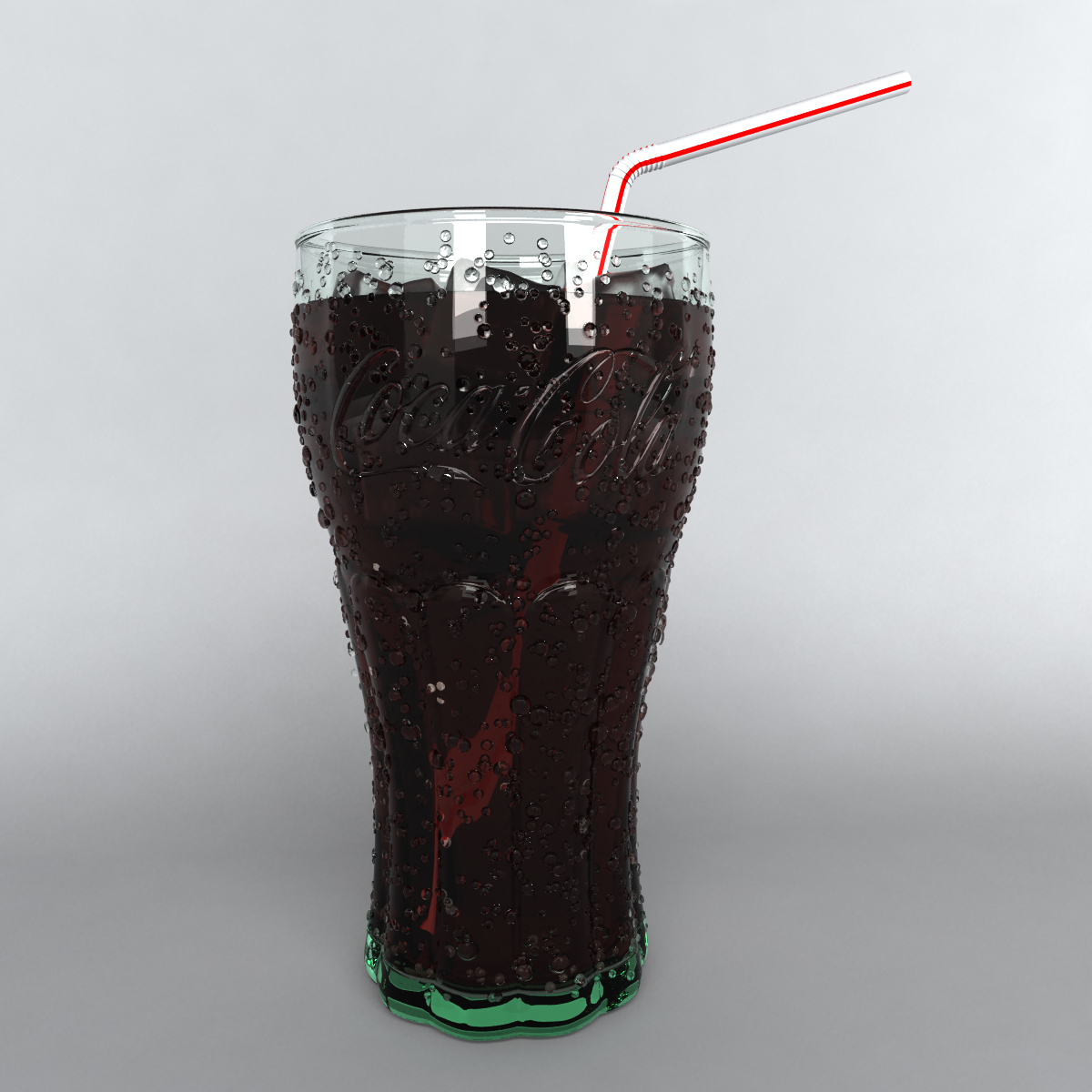 coca cola glass 3d model