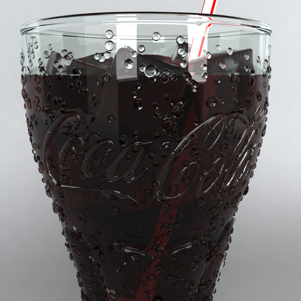 coca cola glass 3d model