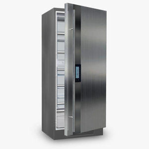 3d modern refrigerator model