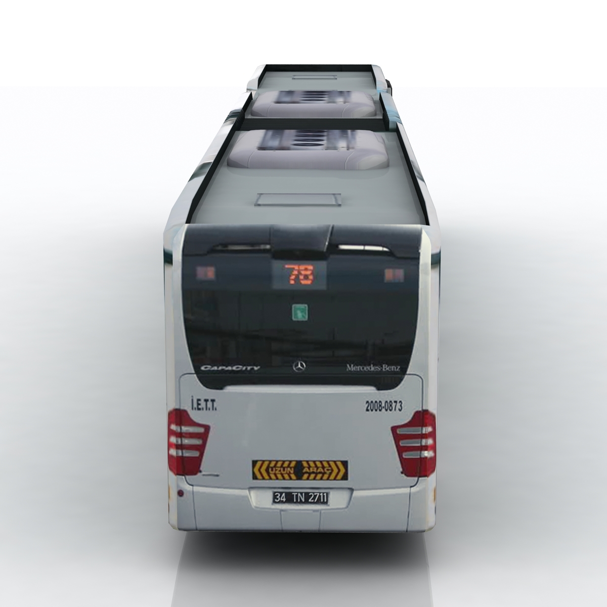 3d model capacity city bus