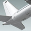 boeing 757-200 generic white 3d model