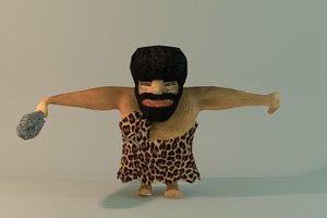 free caveman 3d model