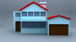 house paper rigged 3d model