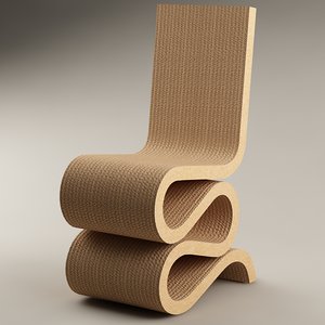 3d chair gehry wiggle