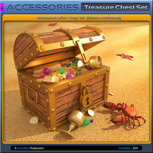 3d treasure chest