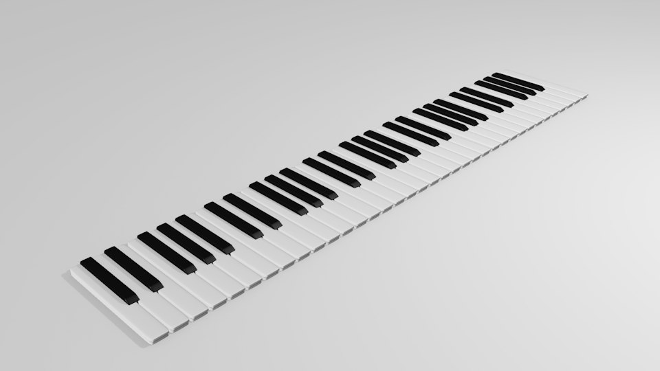 piano key 3d model