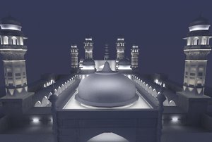 3d model masjid night