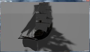pirate frigate 3d model