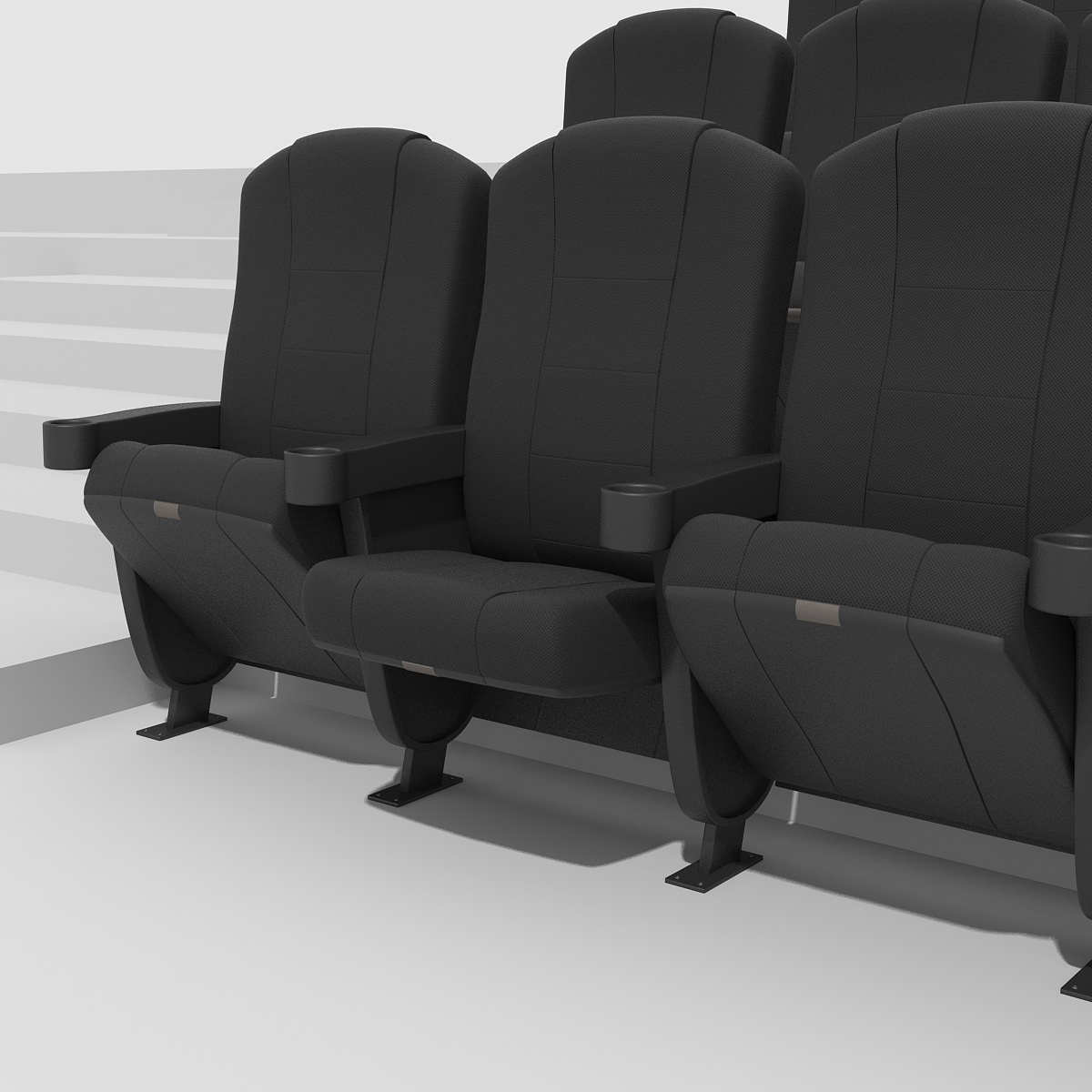 3d chairs movie theater model