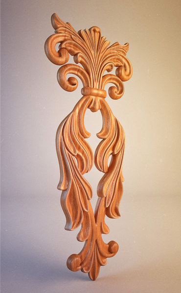 carved decorative element 3d max