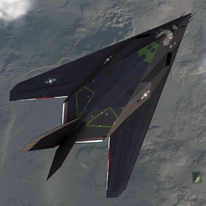 realistic f 117 nighthawk 3d model