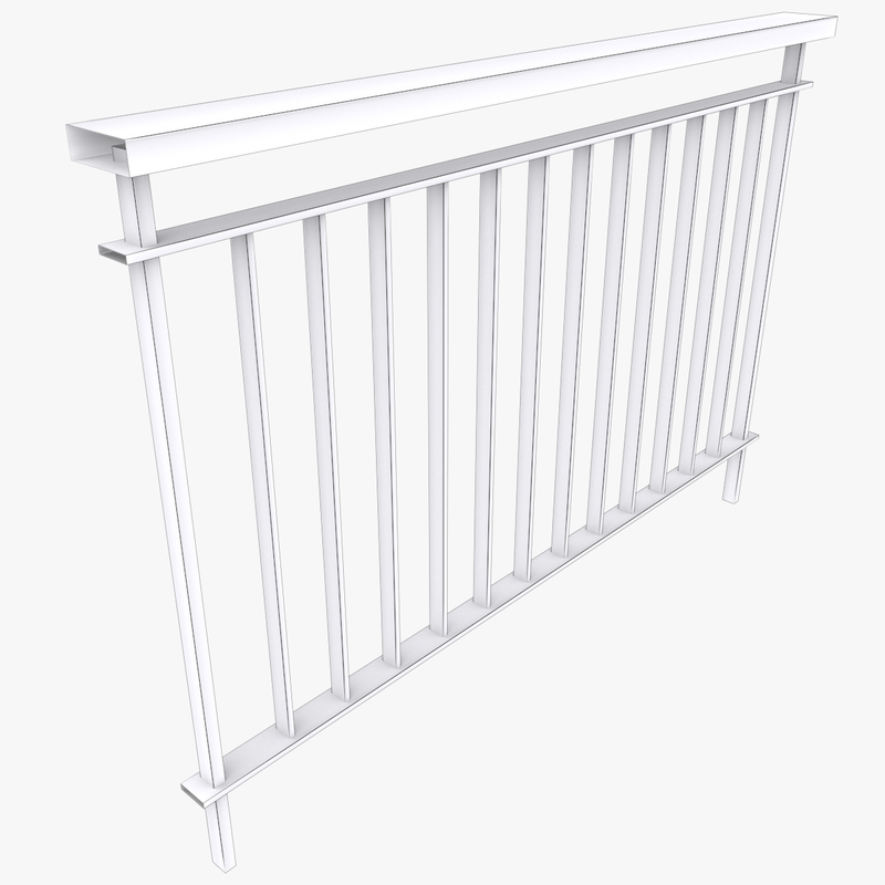 3ds max resolution railing fence