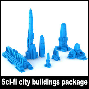 simple city buildings 3d max
