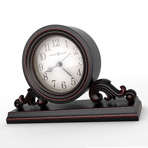 3d analog mantel clock model