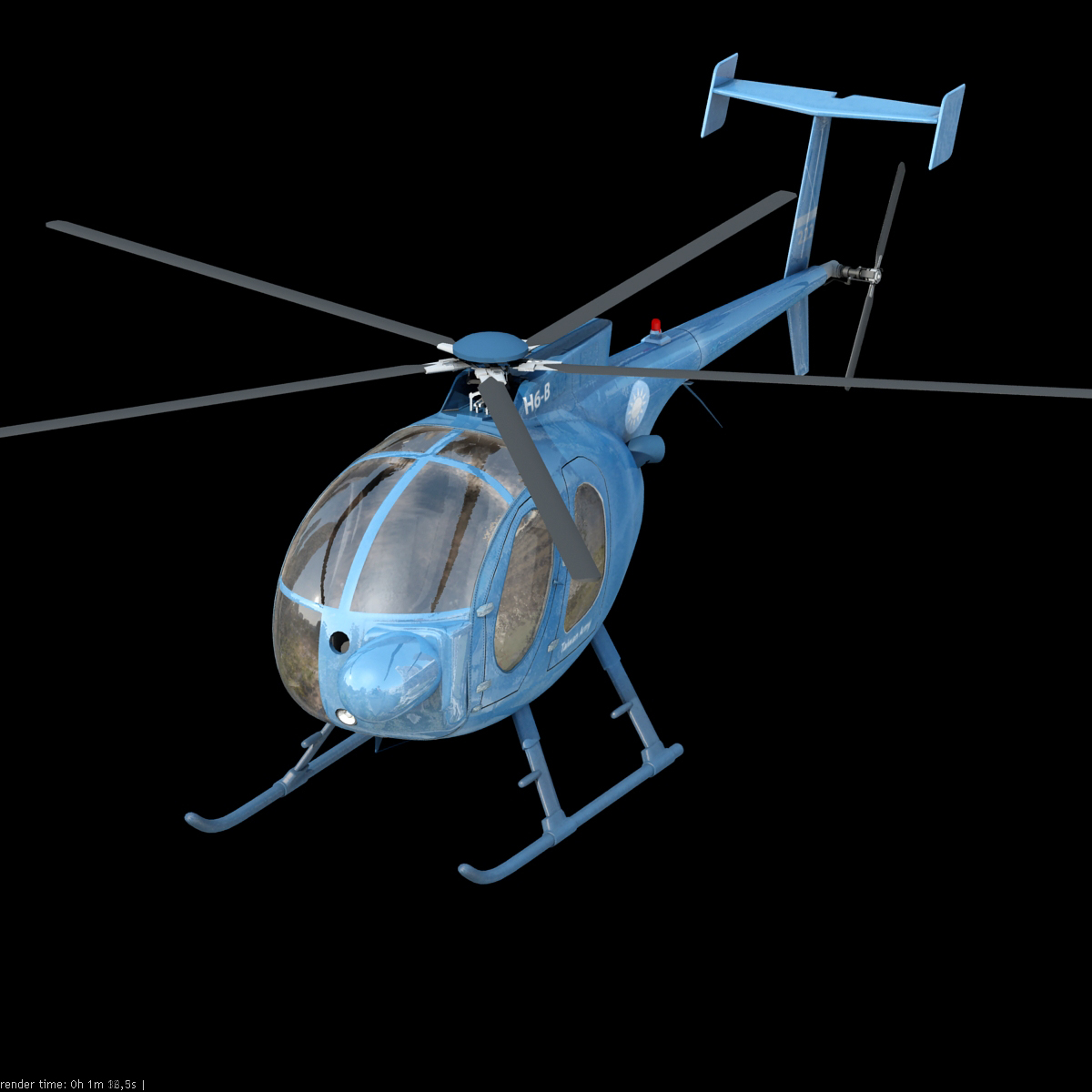 md 500 helicopter 3d obj