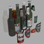 3d model bottles spirits