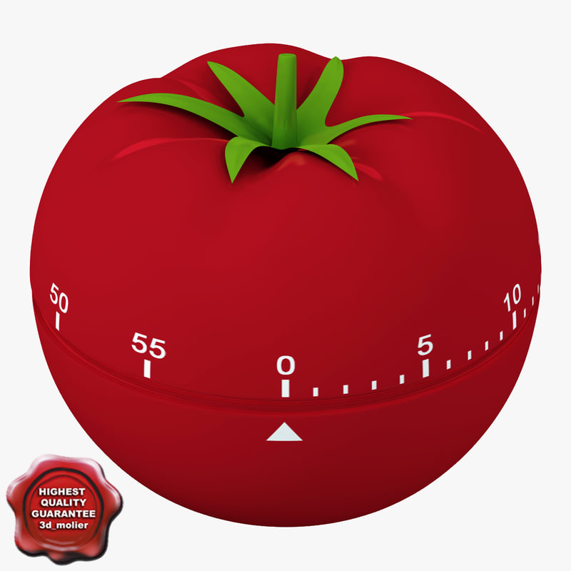 3d model of kitchen timer tomato