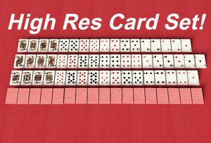3d model card deck solitaire
