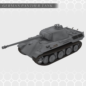 3ds max german panther tank
