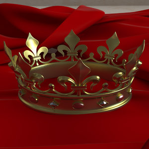 3d model golden crown