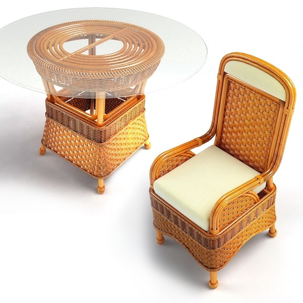 Set Wicker Coffee Table 3d Model - Set Wicker Coffee Table Set Wicker Coffee Table 3d Model - Set Wicker Coffee Table