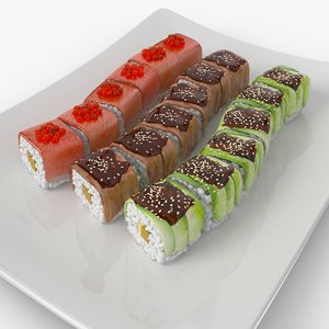 3d model sushi dragons