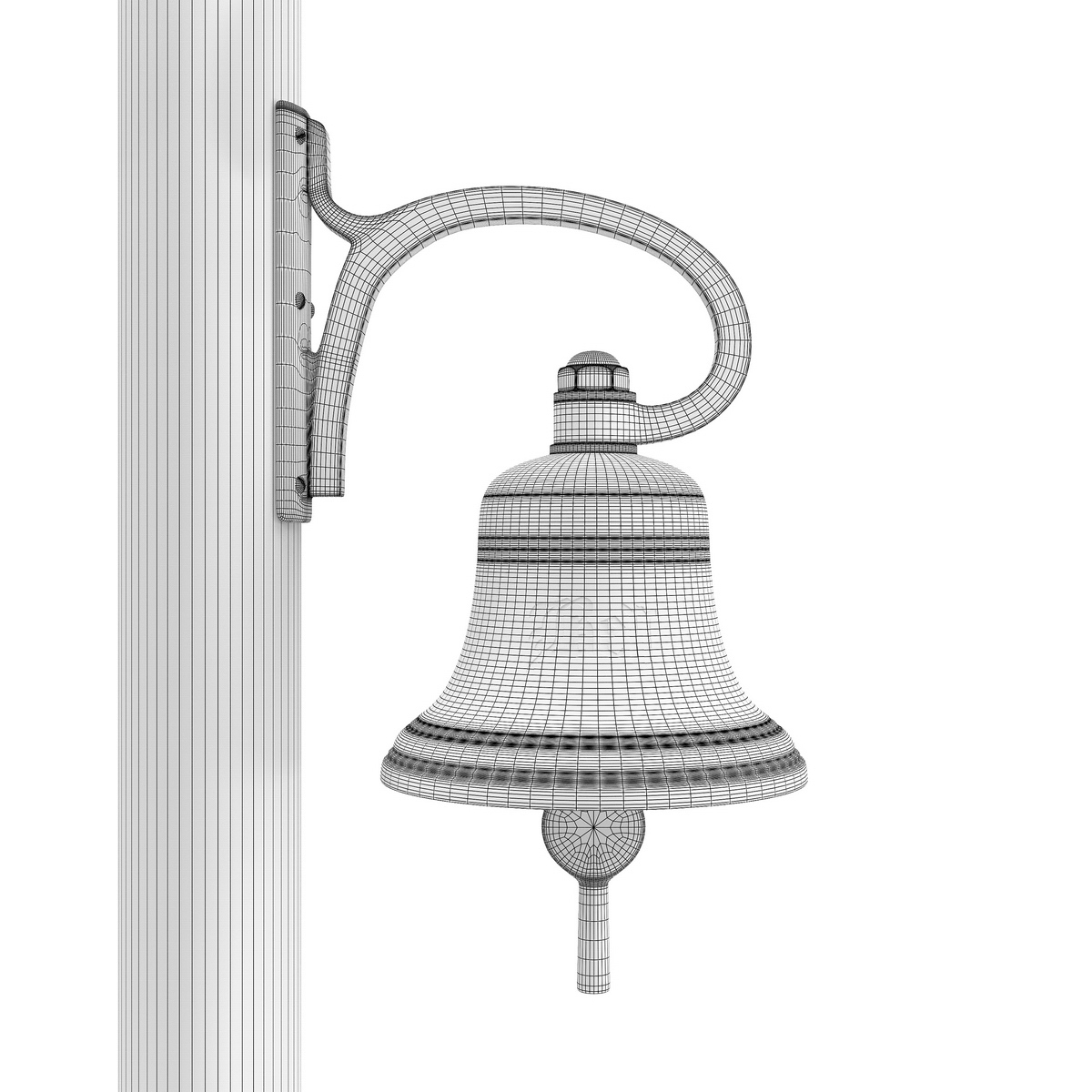 3d bold brass ship bell