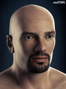 3d model realistic human male