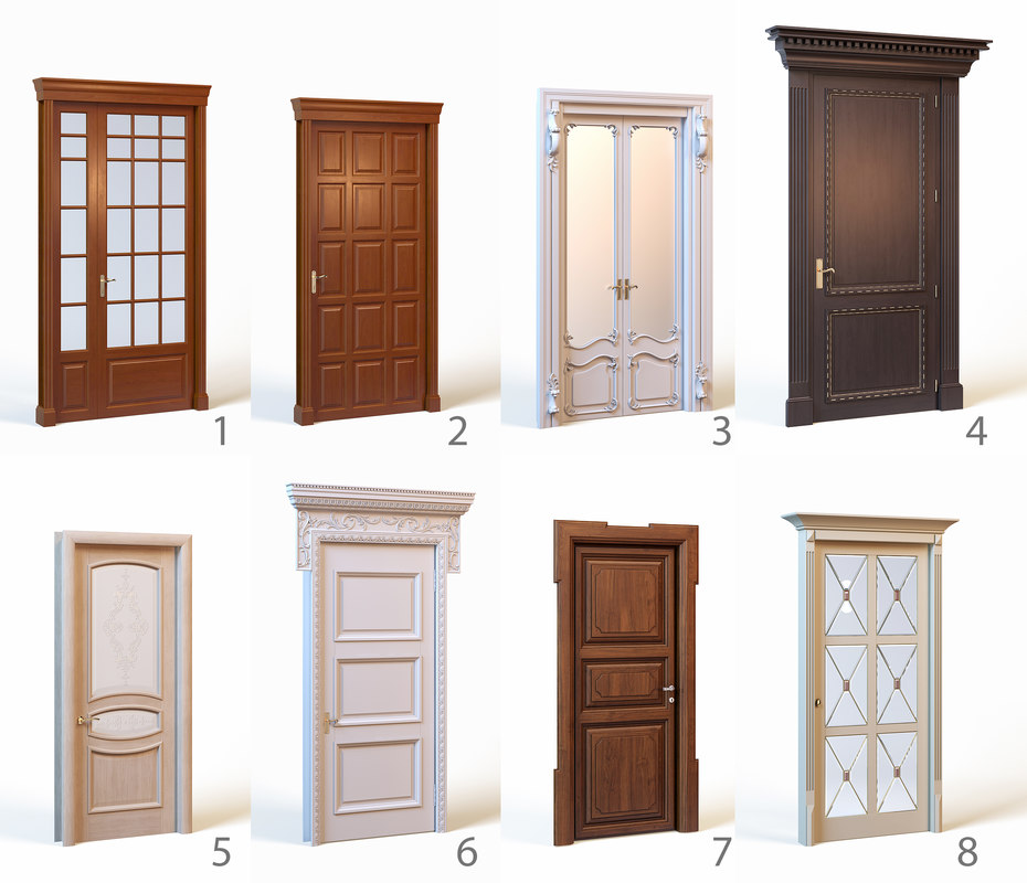 classic doors 3d max