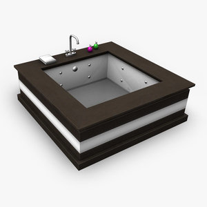 modern bath 3d obj