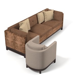 3d model contemporray lobby sofa