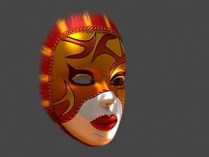 3d model venetian mask