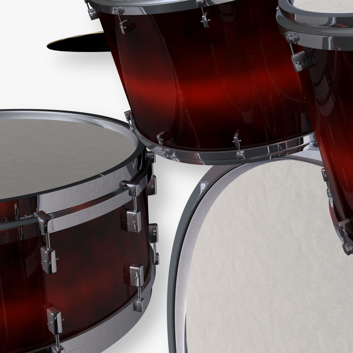 simple drum kit c4d