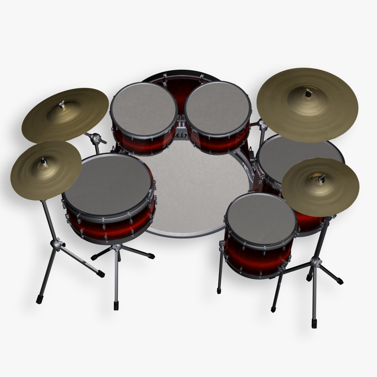 simple drum kit c4d